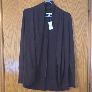 Maurices Brown Cardigan Sweater Soft Knit Open Front